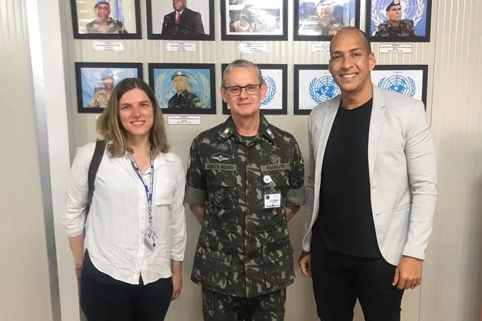 Flávio Saudade, se reuniu com o General Ricardo Costa Neves, Comandante da Missão das Nações Unidas para a Estabilização da República Democrática do Congo (MONUSCO).